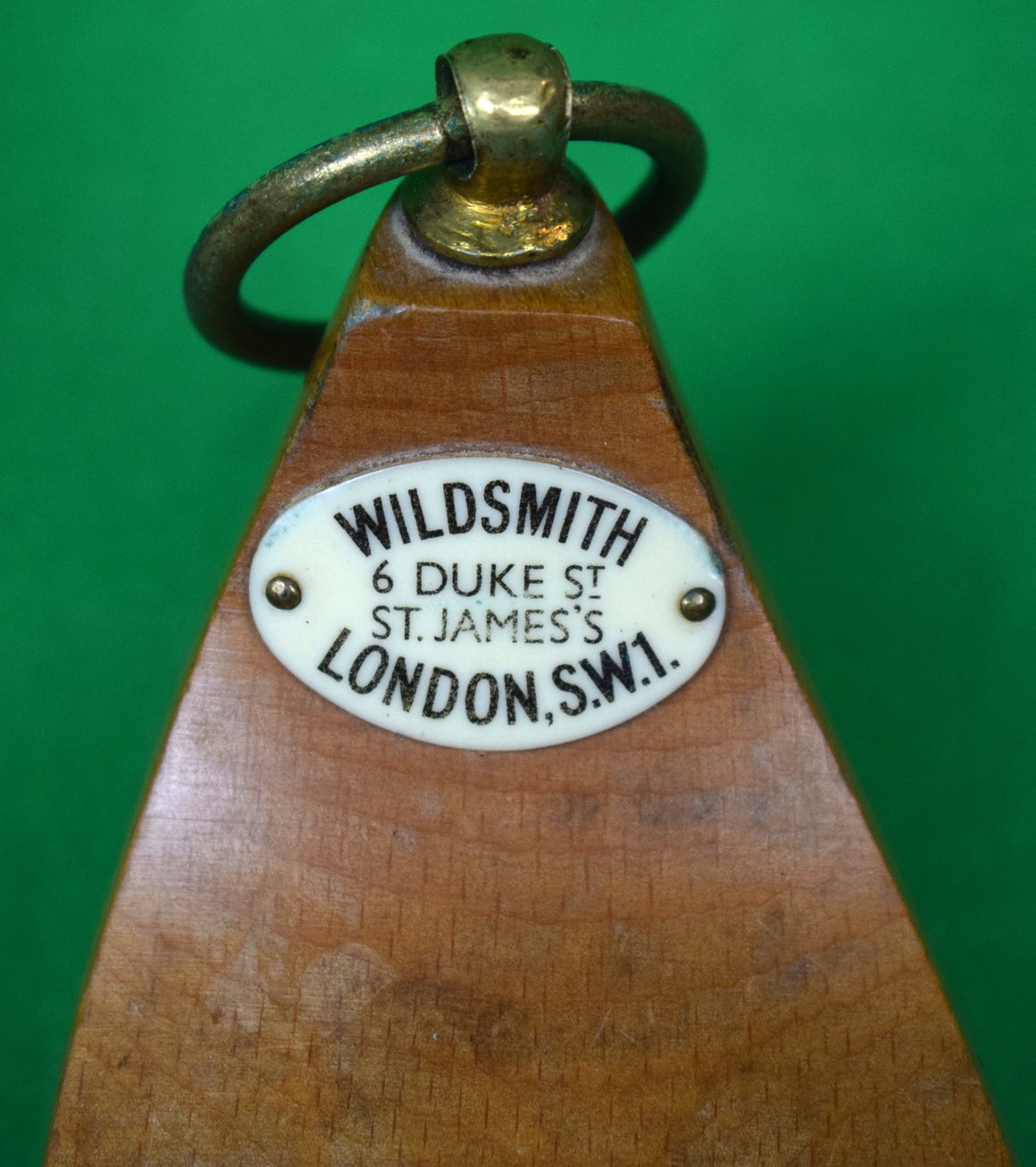 "Pair x Wildsmith 6 Duke St St. James's London, S.W.1. Oak Shoe Trees"