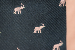 O'Connell's x Atkinsons Navy English Silk w/ Pink Elephant Club Tie