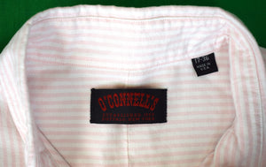 "O'Connell's Pink University Stripe OCBD Shirt" Sz 17-36