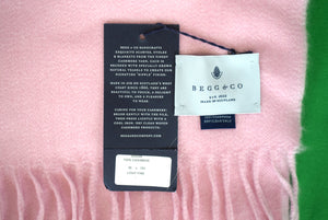 "Begg & Co Scottish Cashmere Arran Oversized Light Pink Scarf" (NWT)