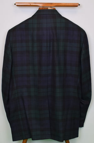 Orvis Black Watch Tartan Plaid Wool Sport Coat Made In USA Sz 44R