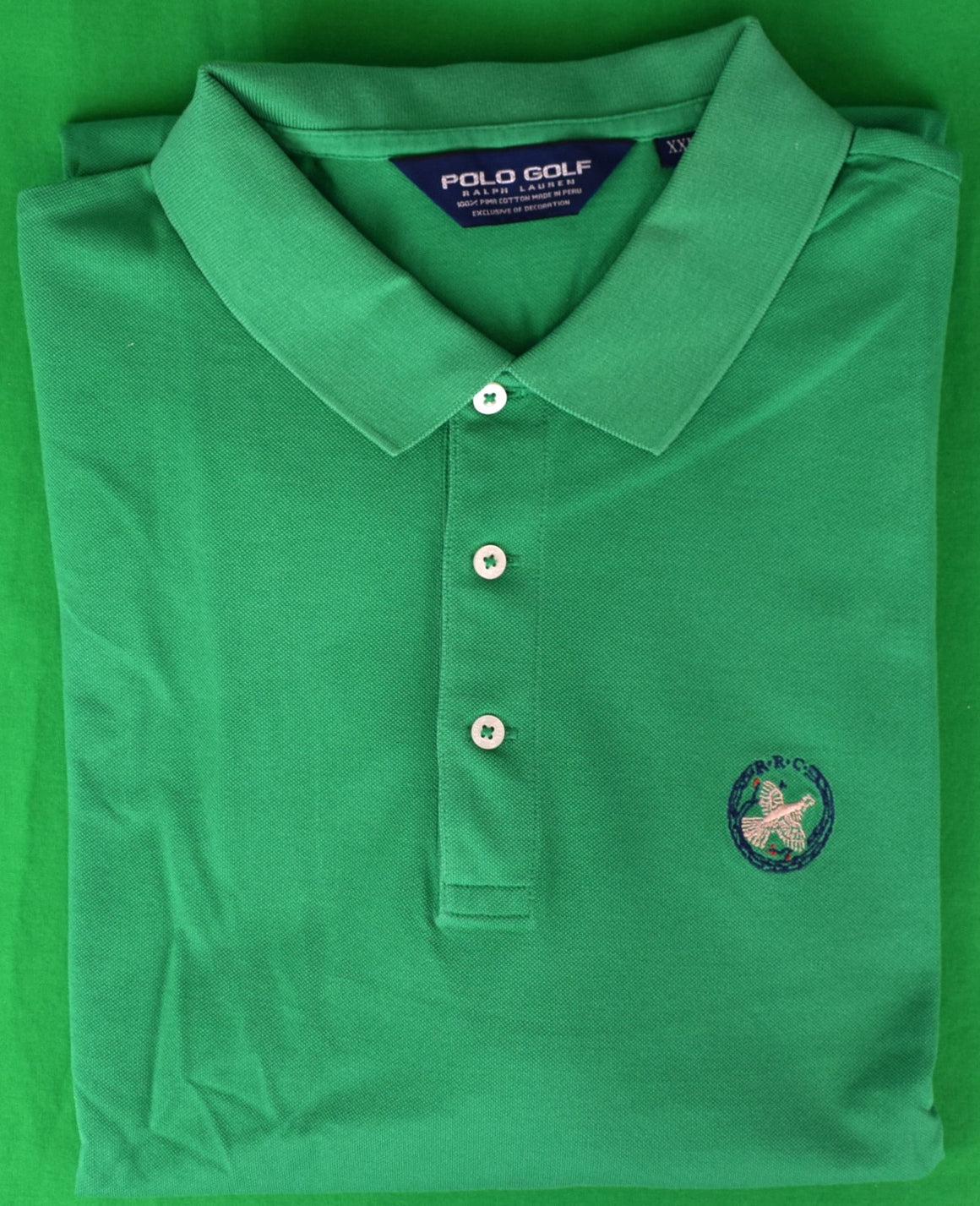 Rolling Rock Club x Ralph Lauren Polo Golf Green Polo Shirt" Sz: XXL