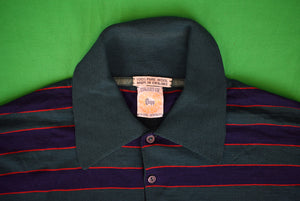 "Chipp English Wool Green/ Navy Regimental Stripe L/S Knit Jersey Pullover" Sz 42