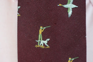 J. Press The Beaufort Knot Burgundy Silk Duck Hunter Club Tie