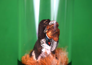 "Abercrombie & Fitch Carved Setter/ Bird Dog Evans Table Lighter"