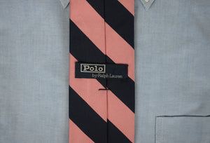 Polo Ralph Lauren Pink/ Navy Repp Stripe Silk Tie