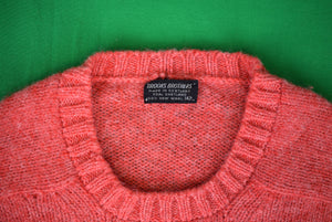 "Brooks Brothers Coral Shetland Crew Neck Sweater Made In Scotland" Sz 42