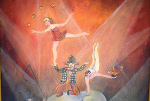 Circus Carnival Oil On Canvas