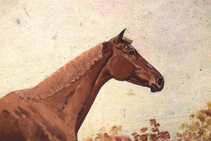 "Chestnut Horse" Oil on Board by Paul Brown