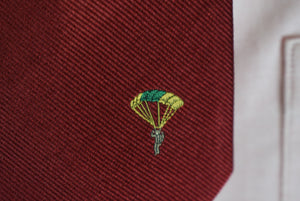 The Andover Shop x Atkinsons Parachuter Red Irish Silk Tie (NWT)