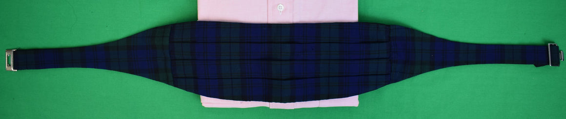 Chipp Black Watch Tartan Worsted Wool Cummerbund Sz M