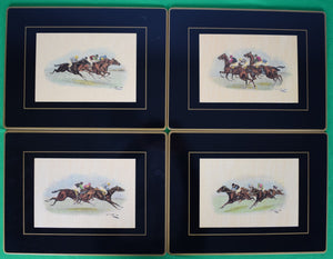 Box Set x 4 Brooks Brothers English Horse Racing Placemats