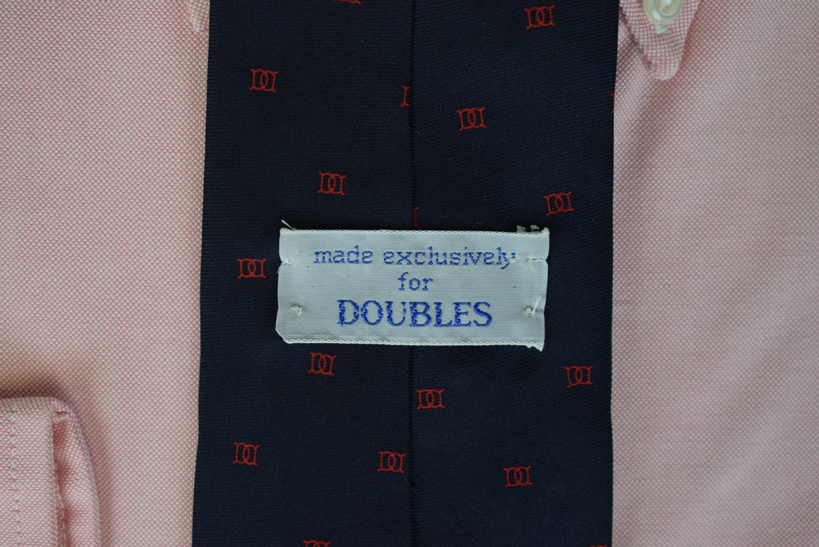 "Doubles Club New York Member's Navy Silk Tie"