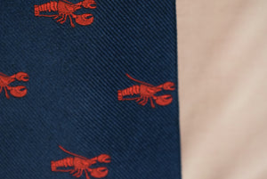 "J. Press Navy w/ Red Lobster Silk Tie"