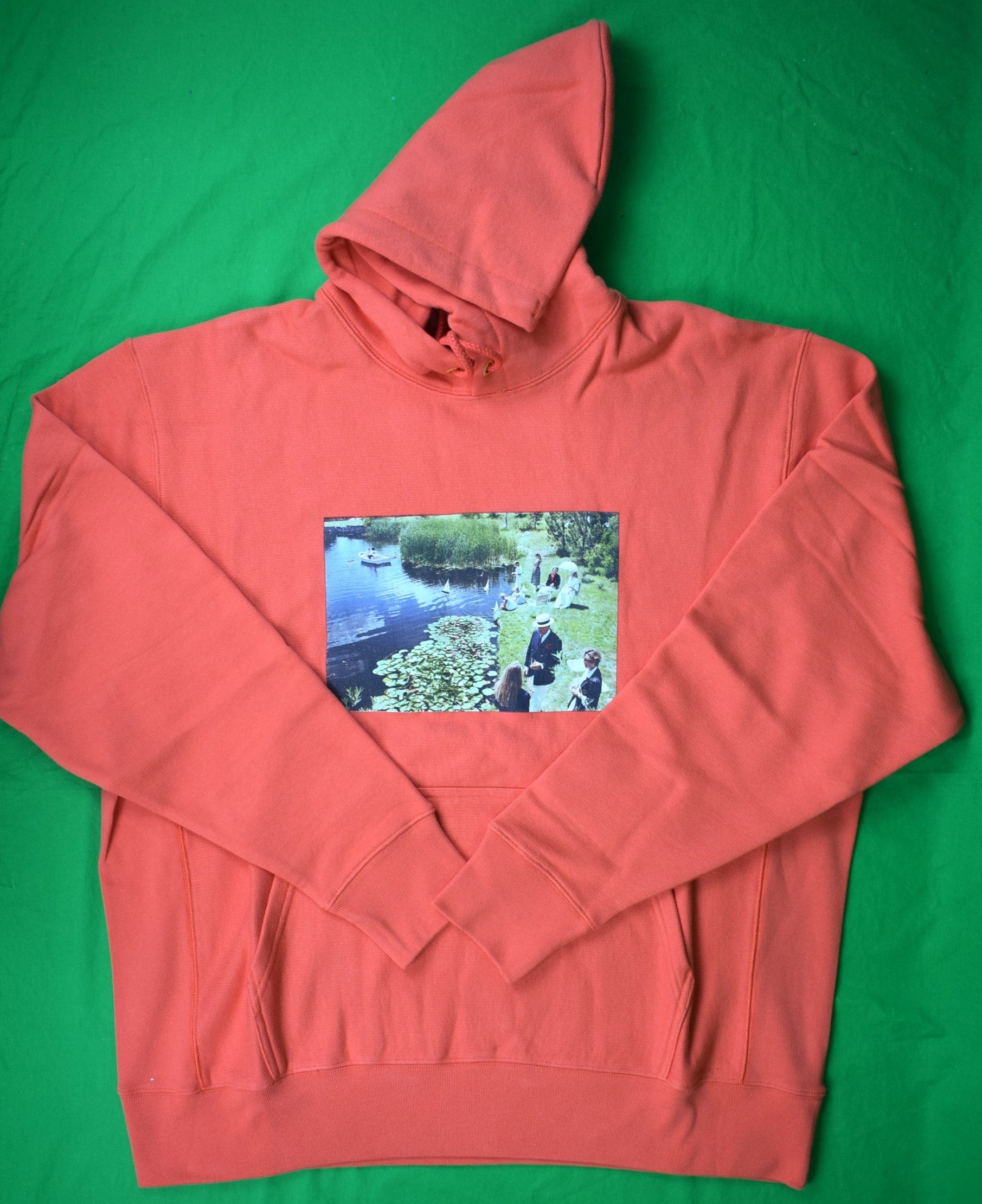 supreme coral hoodie