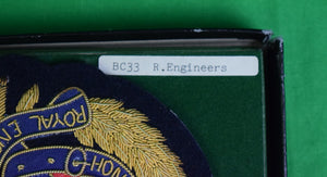 "Royal Engineers English Bullion Embroidered Felt Blazer Badge" (New In Box)