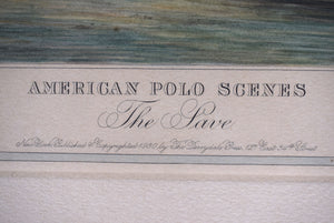 The Derrydale Press American Polo Scenes "The Save" 1930 By Paul Brown