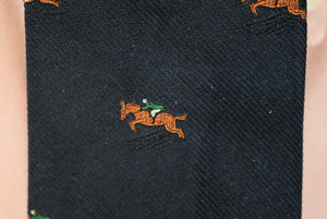 J. Press Navy English Silk Fox-Hunter Tie