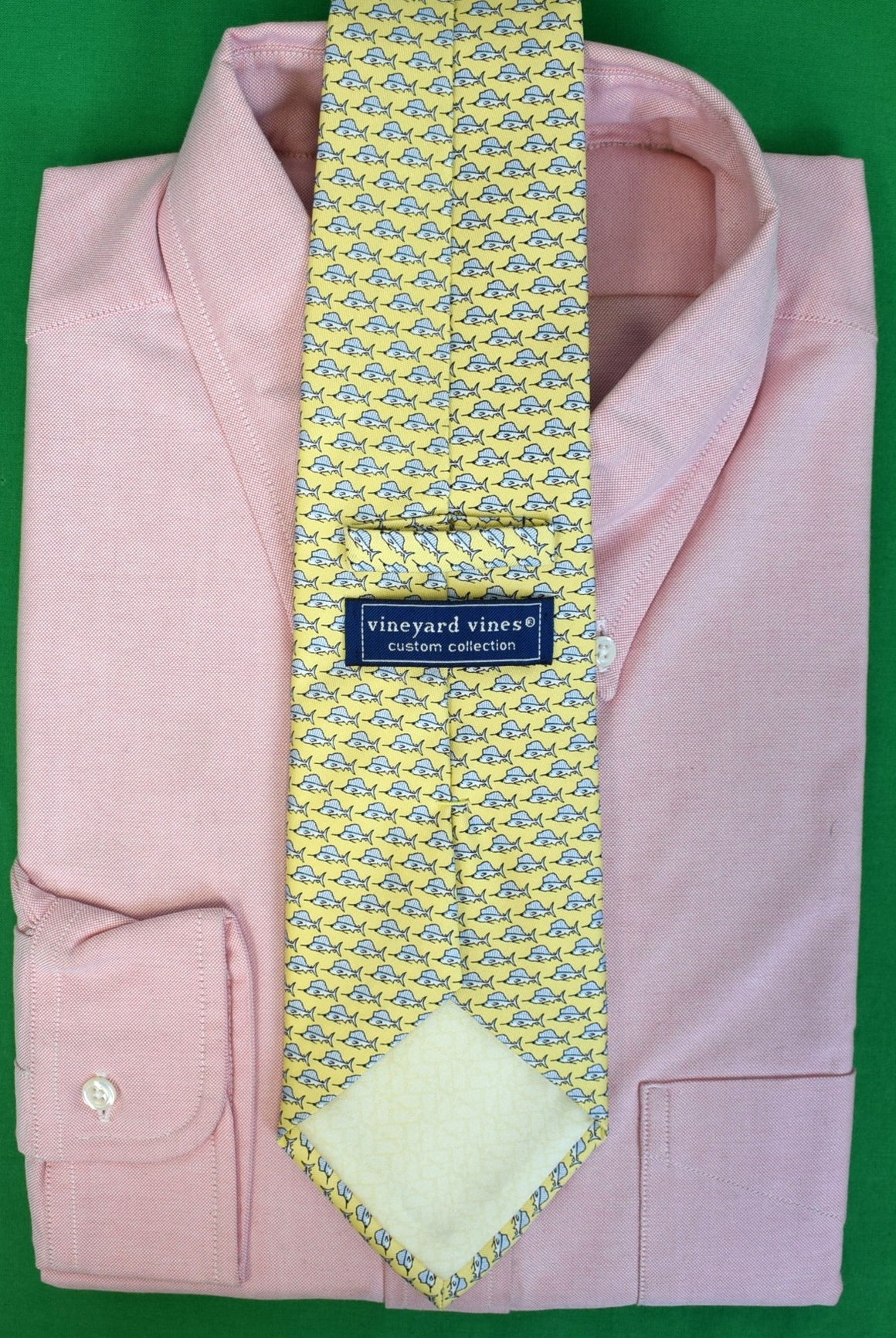 The Sailfish Yacht Club Palm Beach x VV Custom Collection Yellow Silk Members' Tie
