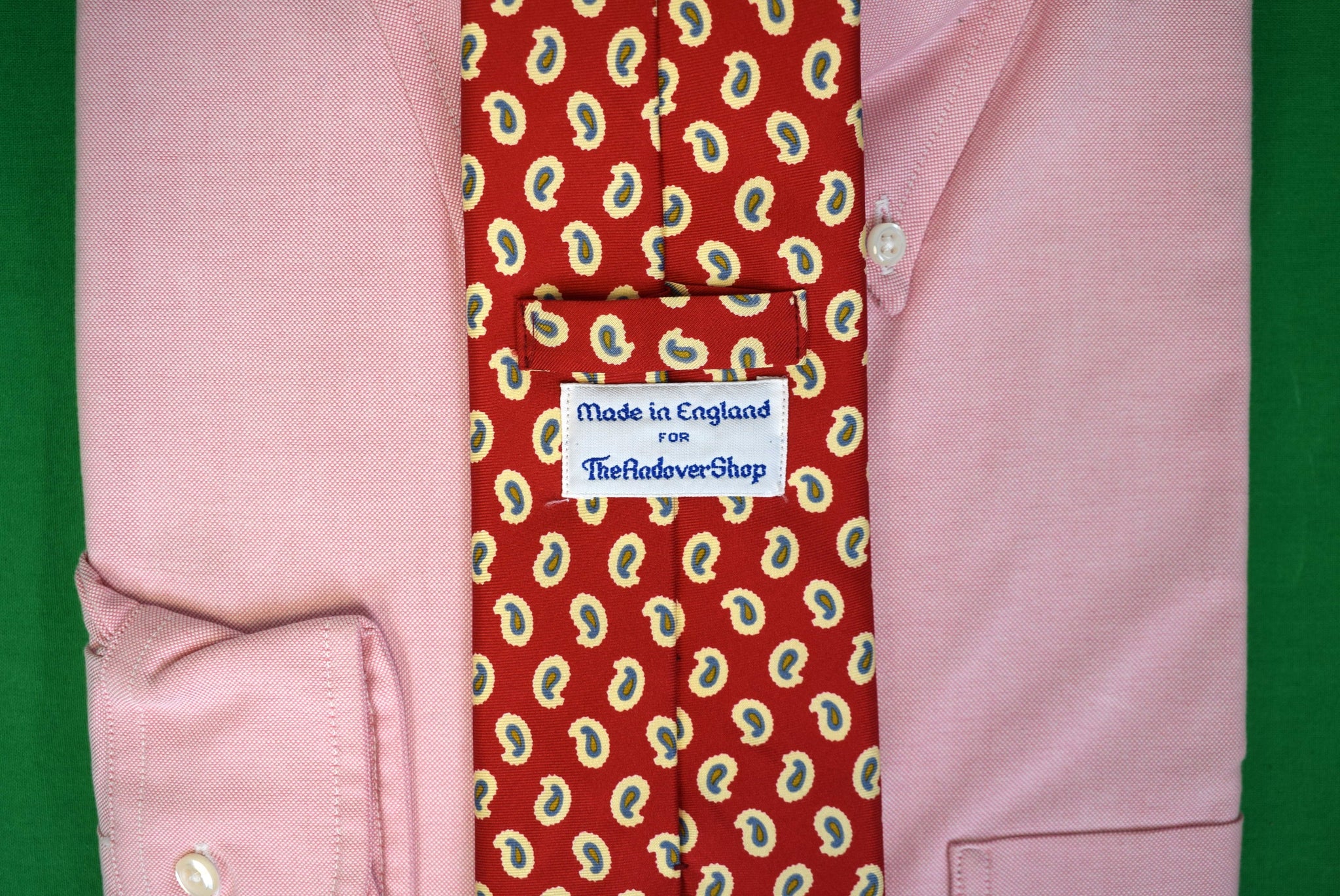 The Andover Shop Red Paisley English Silk Tie (NWT)