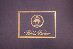 "Peal & Co x Brooks Brothers Black Velvet w/ Gold Fox Mask Slippers" Sz 8 1/2 (w/ BB Box)