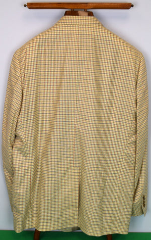 "O'Connell's x Johnstons Of Elgin 100% Scottish Cashmere Tan Check Sport Coat" Sz 48T (NWT)