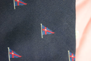 "New York Yacht Club Burgee Flag Navy Silk Tie" (SOLD)
