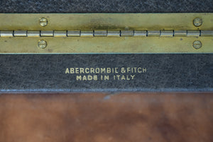 "Abercrombie & Fitch Backgammon Board w/ Italian Leather Case"