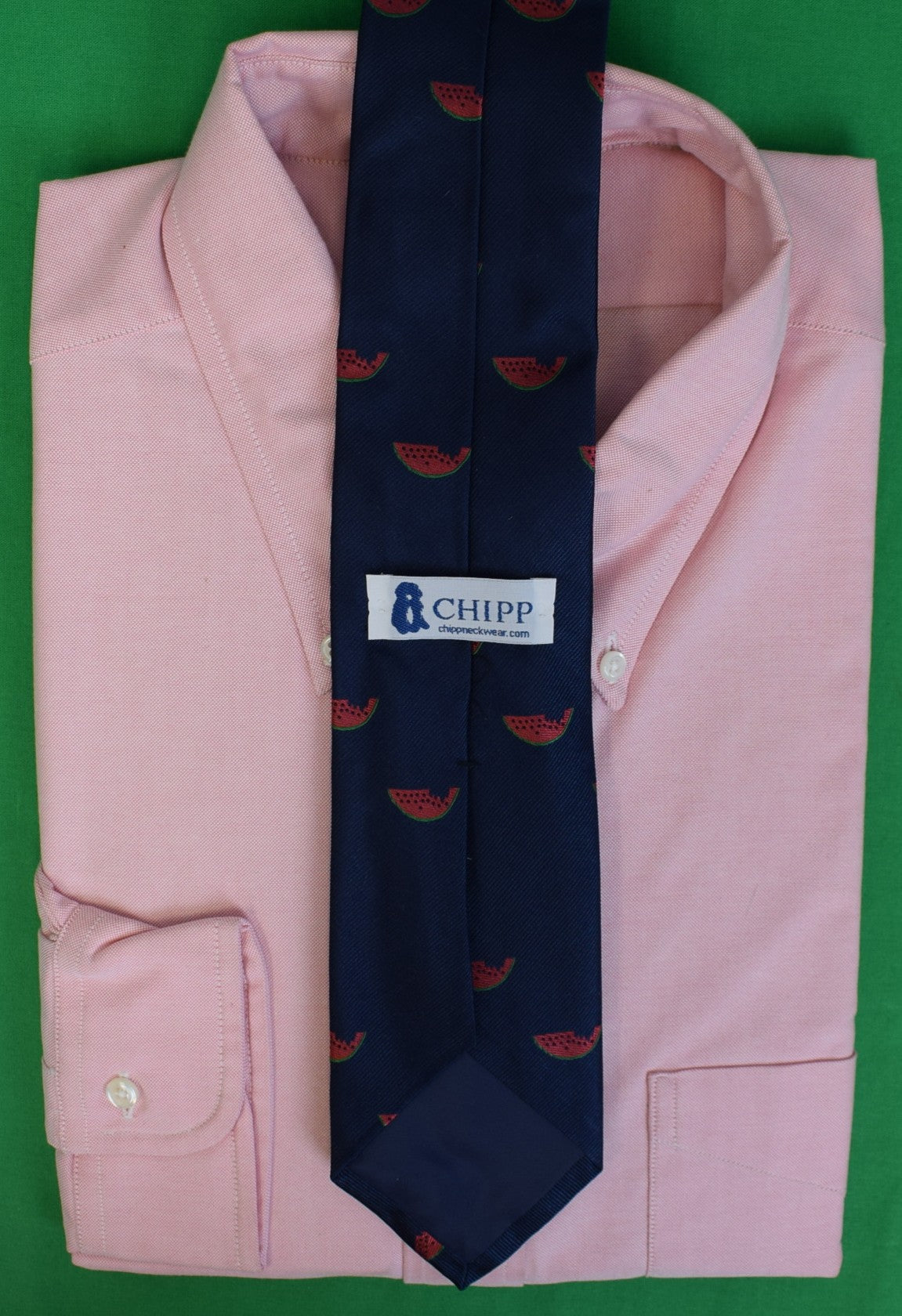 Chipp x J.G. Melon Patron's Navy Silk Club Tie (NWOT)