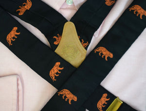 "Chipp x Princeton Orange Tiger w/ Black Grosgrain Silk Braces"