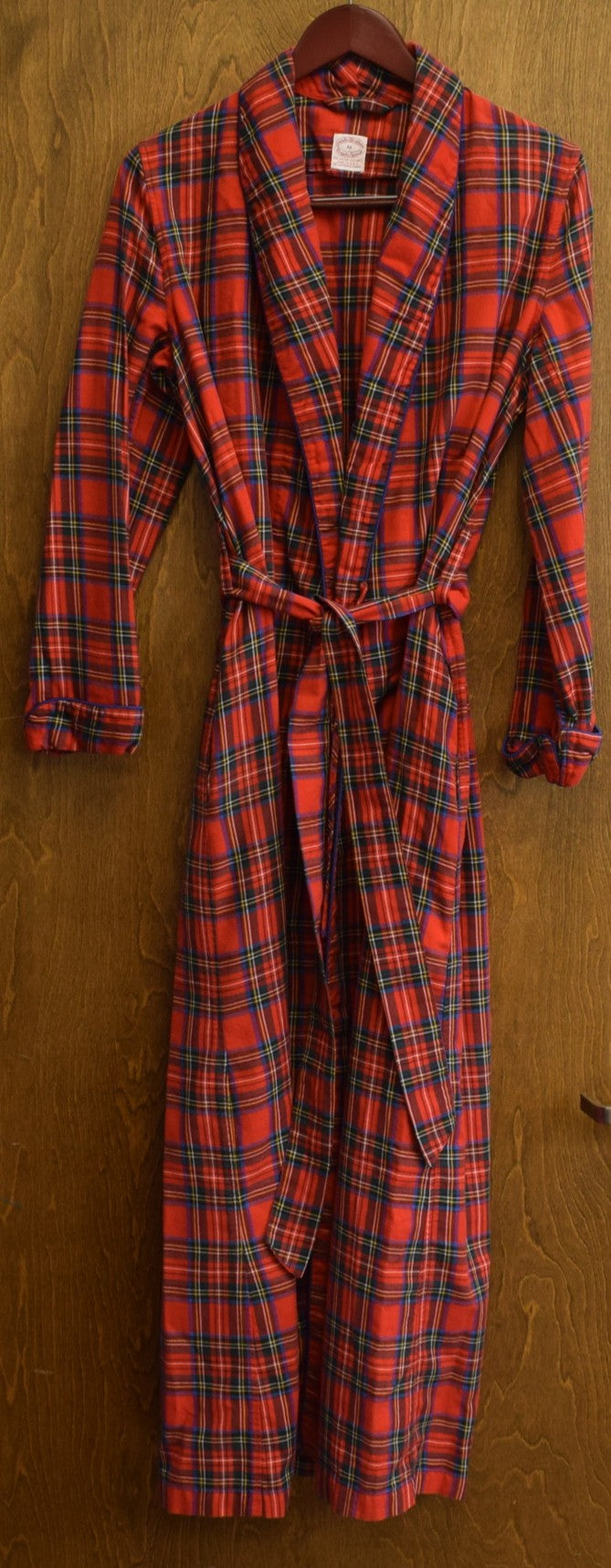 Brooks Brothers Royal Stewart Tartan Wool/ Cotton Flannel Robe Sz M