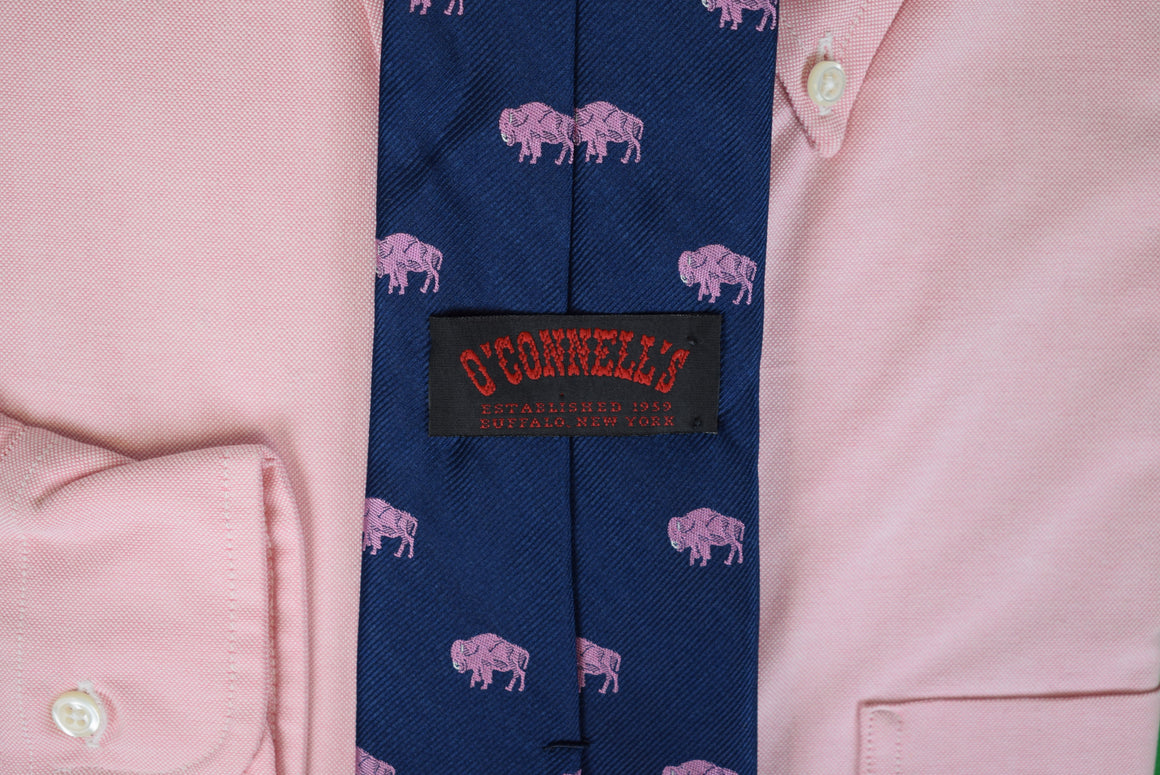 O'Connell's Buffalo Club Tie - Navy w/ Pink (NWOT)
