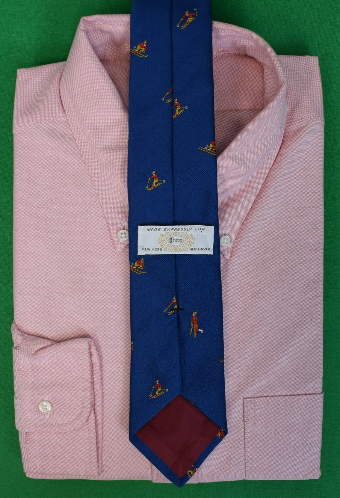 "Chipp Royal Blue w/ Red Alpine Skier Club Tie"