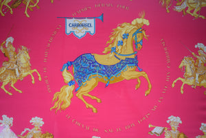 "Hermes Paris Equestrian Carousel Framed Scarf" (SOLD)