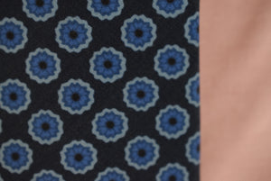 O'Connell's Navy Italian Silk Foulard Tie