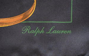 Ralph Lauren Purple Label Equestrian Print Silk Pocket Square (NWT)