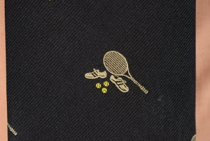 Drake's Navy English Silk Tennis & Racquet Club Tie