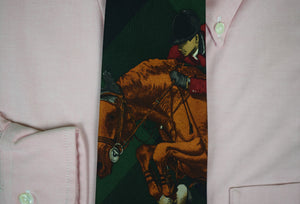 Polo Ralph Lauren Hunter Green/ Navy Equestrian Silk Tie