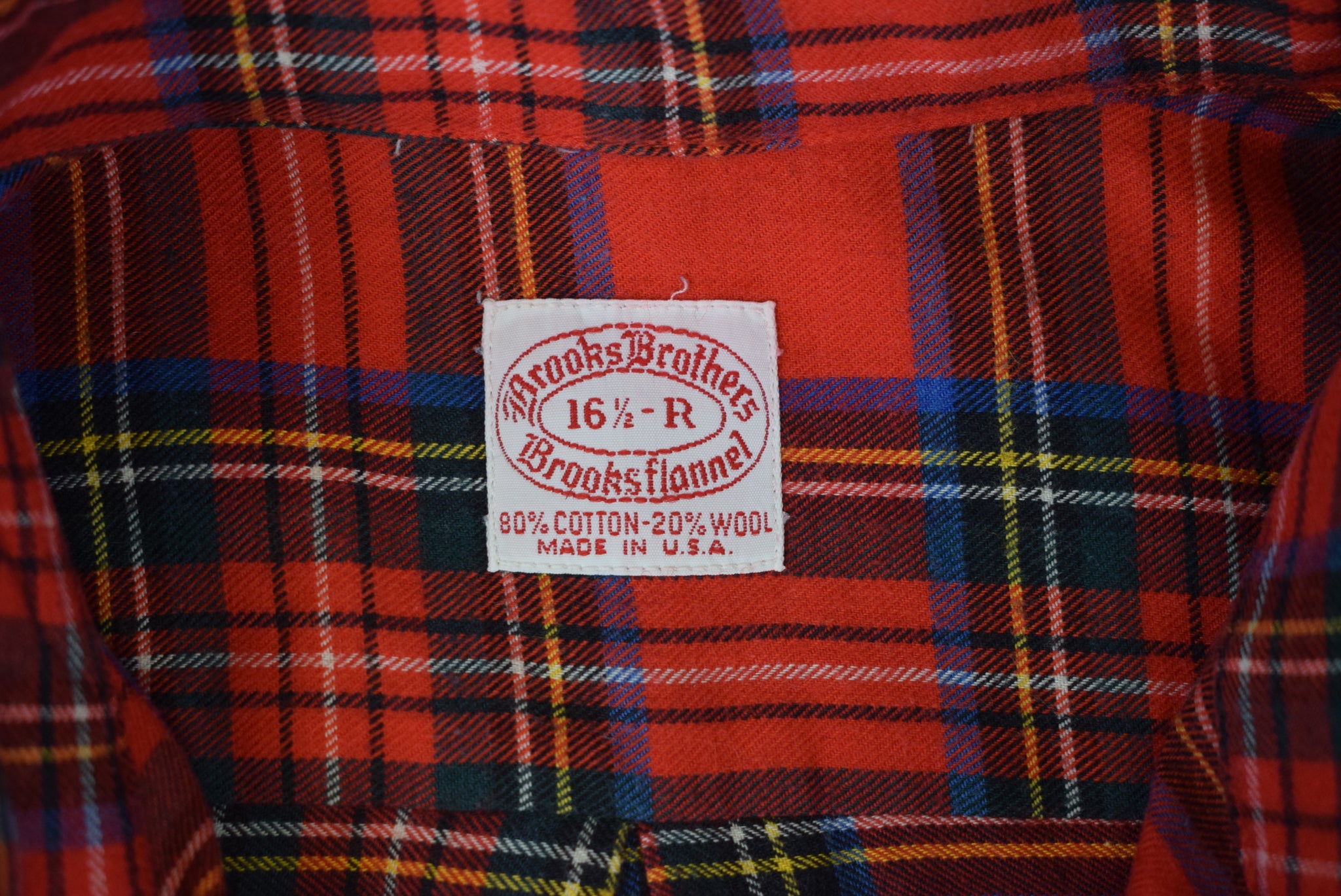 Brooks Brothers Royal Stewart Tartan Cotton/ Wool Flannel BD Sport Sh