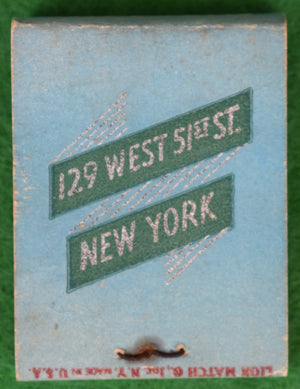 "The Flying Lobster New York Restaurant Matchbook"