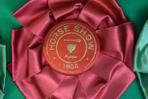 Set x 3 Myopia Hunt Club c1950s Horse Show Ribbons