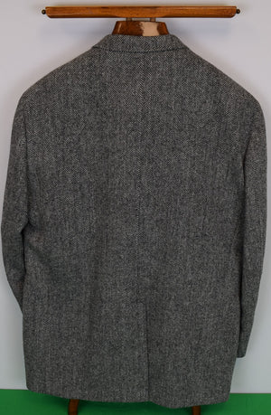 Ben Silver Harris Tweed Grey Herringbone Sport Jacket Sz 48T (NWOT)
