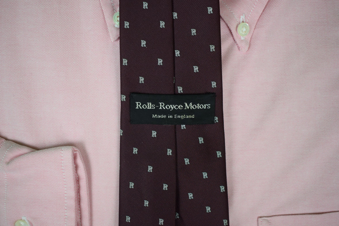 "Rolls-Royce Motors English Silk/ Poly Burg Club Tie"