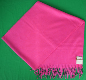 "Begg & Co Scottish Cashmere Arran Oversized Hot Pink Scarf" (NWT)