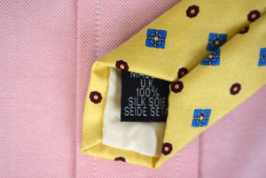Atkinsons Yellow English Silk Foulard Silk Tie