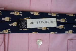 Chipp IRS-"I Ran Short" Navy Italian Silk Tie
