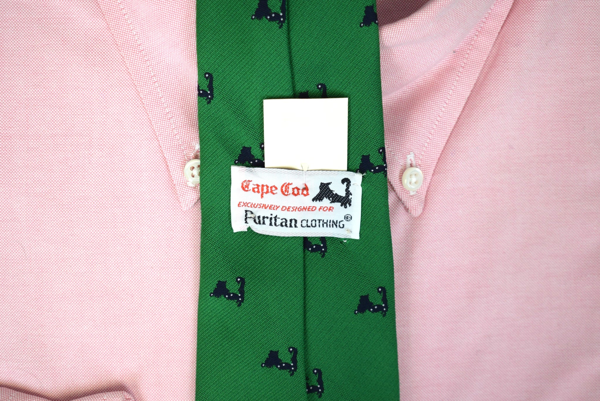 Cape Cod Navy Map w/ Green Poly Club Tie (NWT)