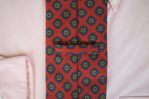 Paul Stuart Burgundy Italian Silk Foulard Tie