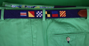 "Hand-Needlepoint Signal Flag Belt" Sz 38