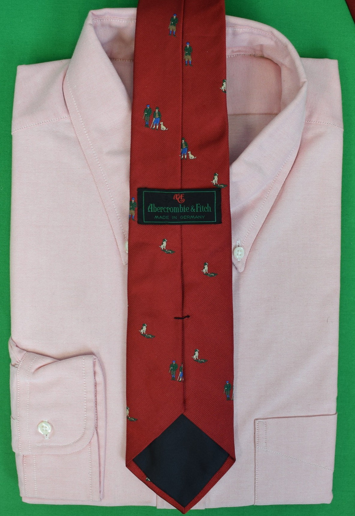 Abercrombie & Fitch Hunting/ Shooting Red Silk Club Tie